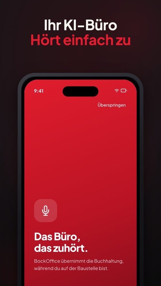 BockOffice app screens 1