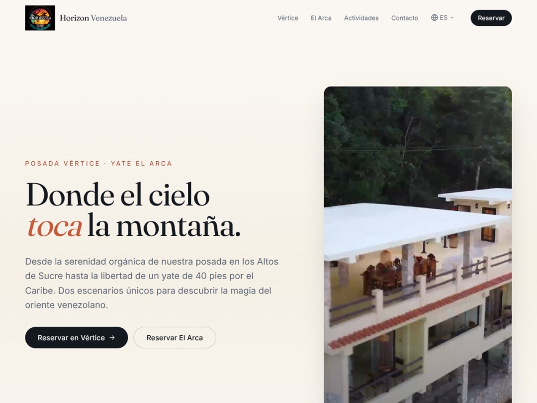 Horizon Venezuela hotel website