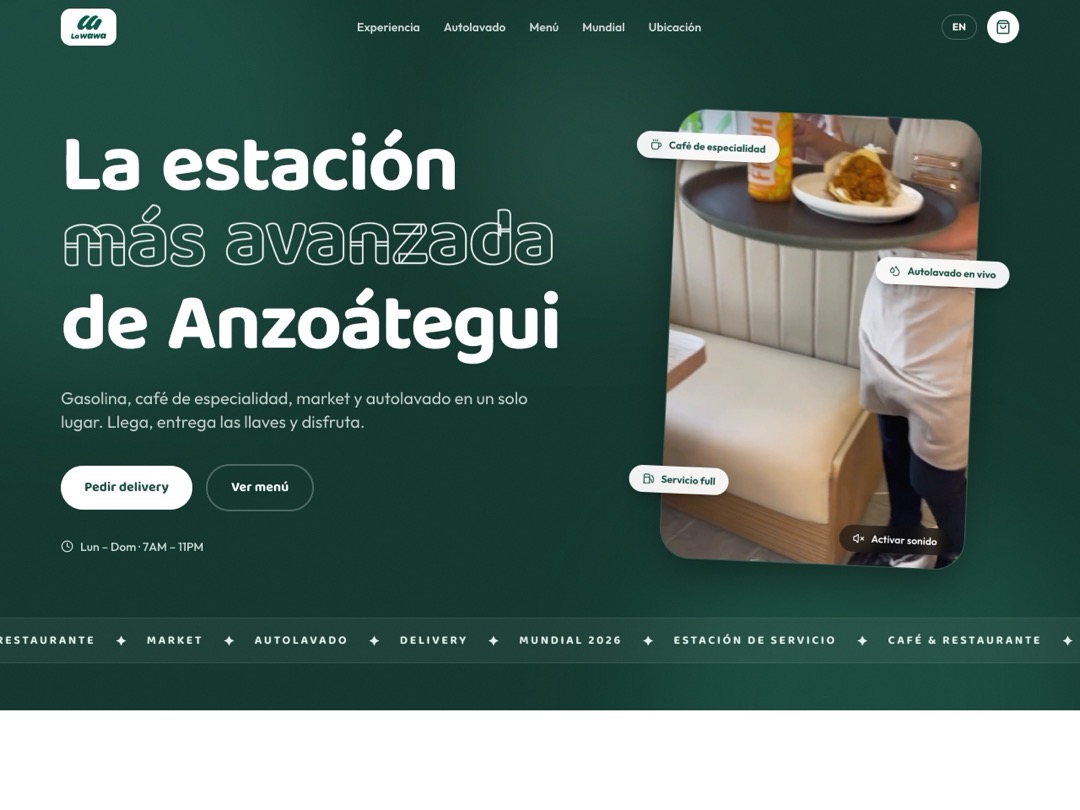 LaWawa service station website and mobile app