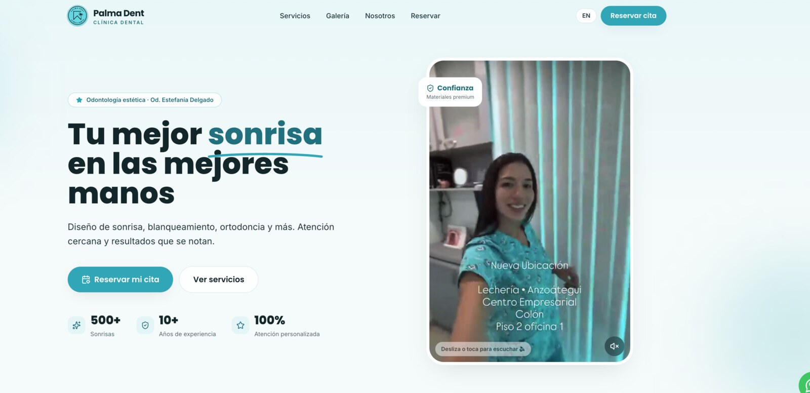 Palma Dent dental clinic website