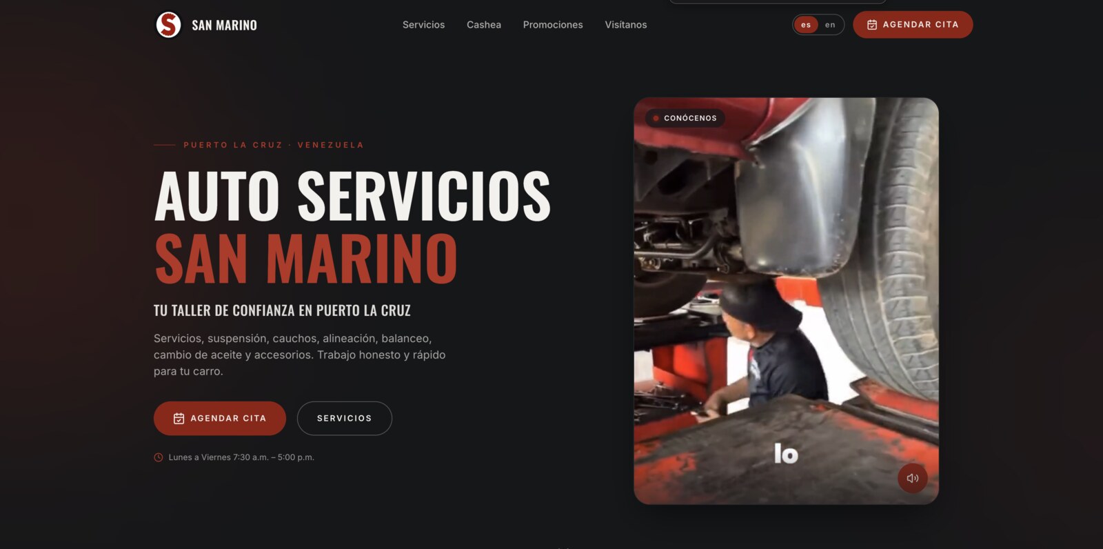 Auto Servicios San Marino website