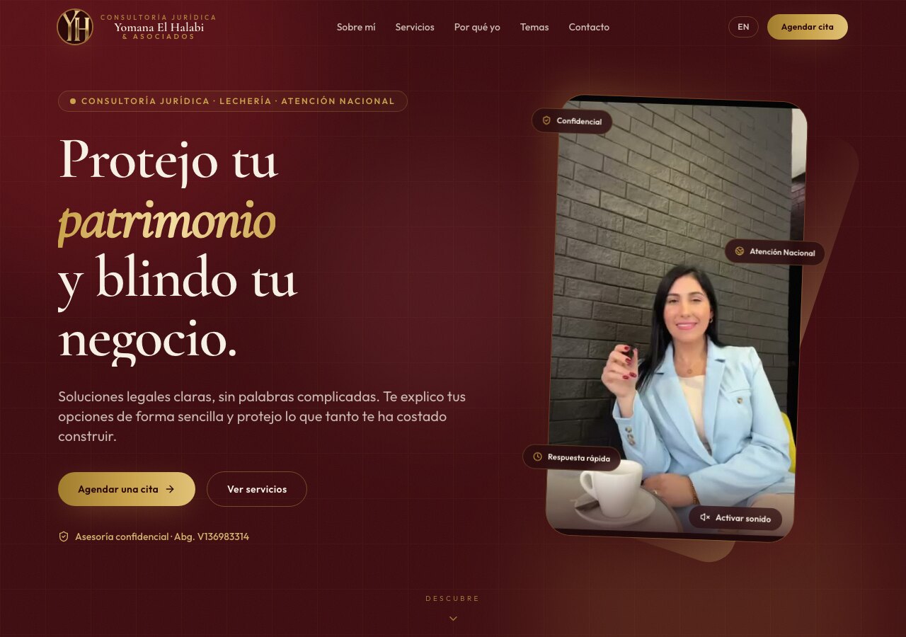 Yomana El Halabi & Asociados law firm website